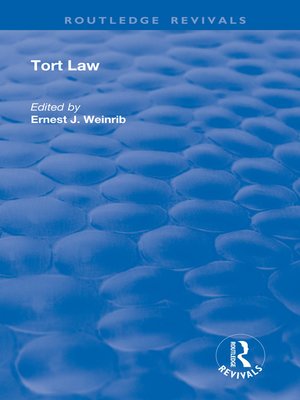 cover image of Tort Law